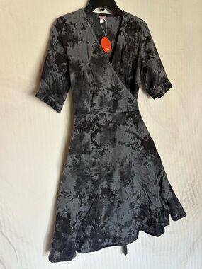 Organic Tie Dye Wrap Dress